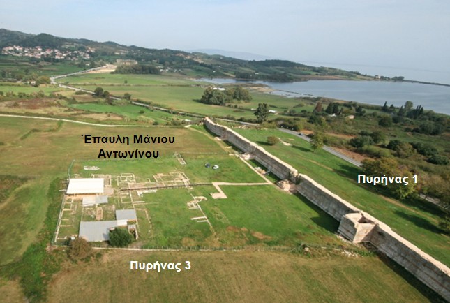 Άποψη του Πυρήνα 3 στο σχέδιο διαχείρισης του αρχαιολογικού χώρου Νικόπολης