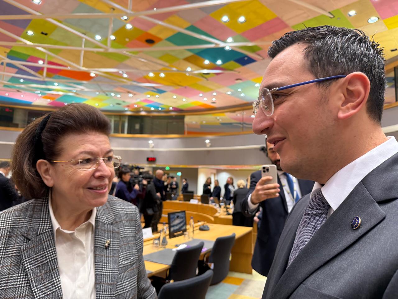 Η Υπουργός Πολιτισμού Λίνα Μενδώνη με τον Επίτροπο Glenn Micallef