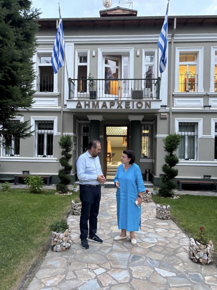 Η Υπουργός Πολιτισμού Λ. Μενδώνη και ο Δήμαρχος Φλώρινας Β. Γιαννάκης