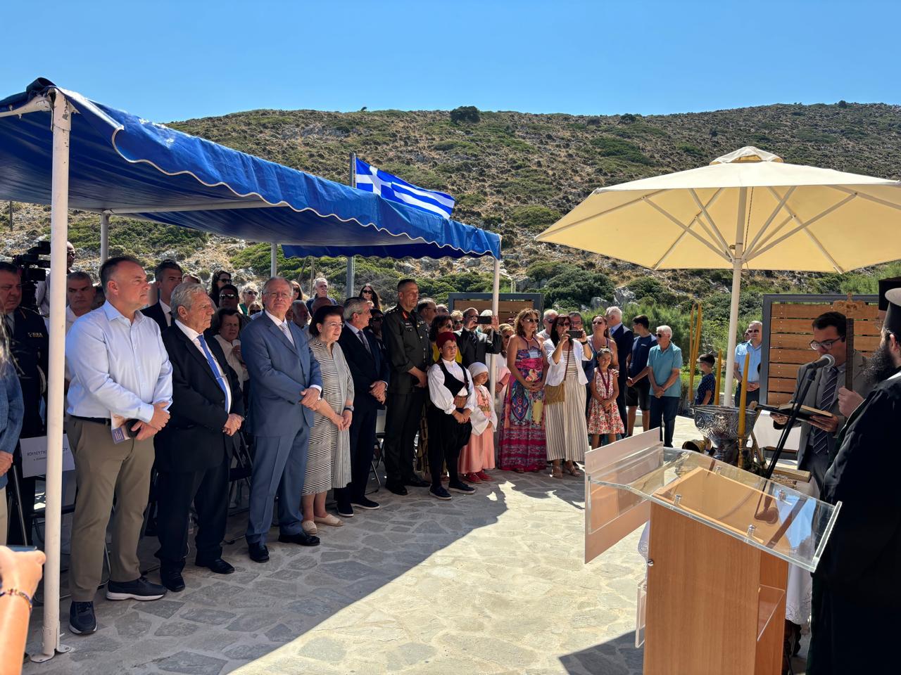 Τελετή εγκαινίων του Διαχρονικού Αρχαιολογικού Μουσείου Αγαθονησίου παρουσία του Προέδρου της Δημοκρατίας και της Υπουργού Πολιτισμού